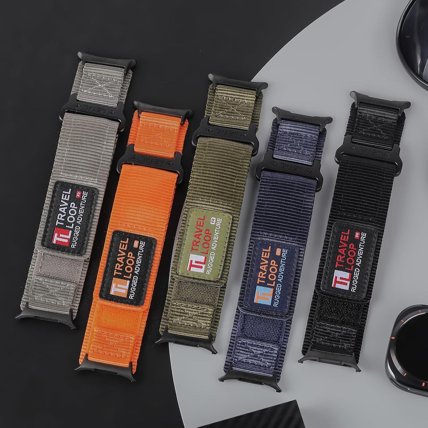 MYAPULUA Rugged Nylon Smartwatch Replacement Bands for Samsung Galaxy Watch NEW