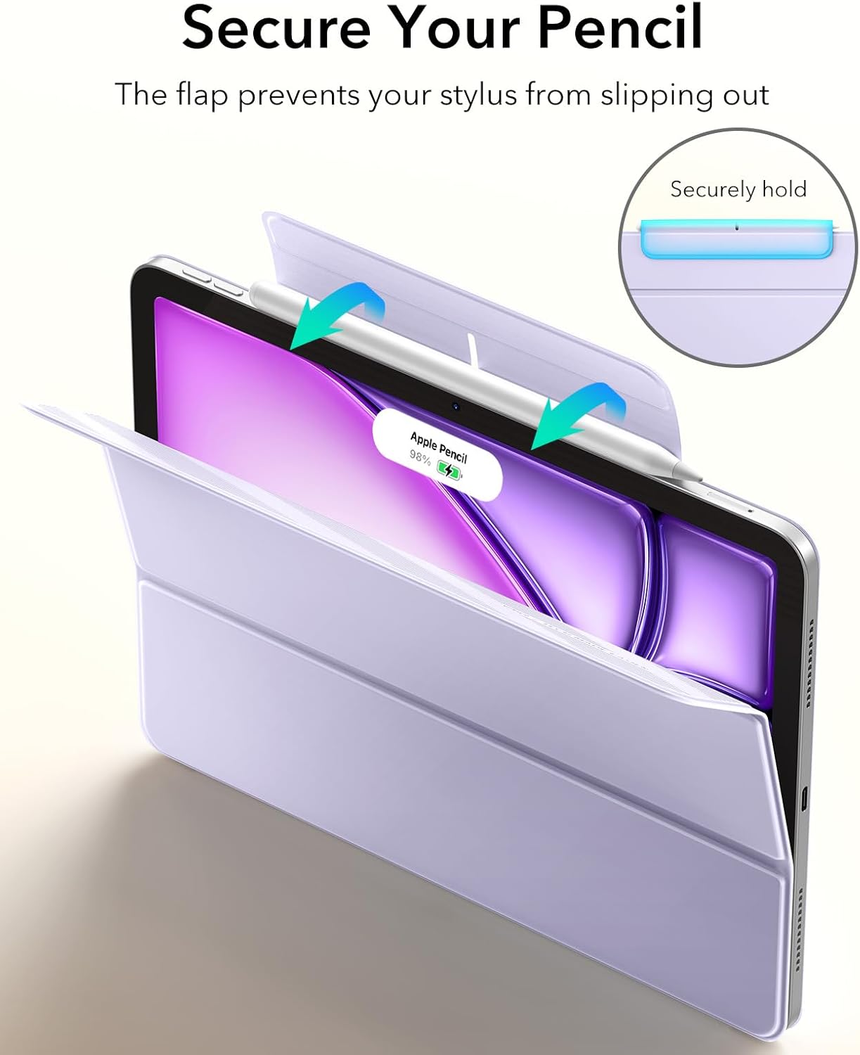 ESR Light Cases Purple iPad Air 13" Protective Case for Pro 12.9 NEW