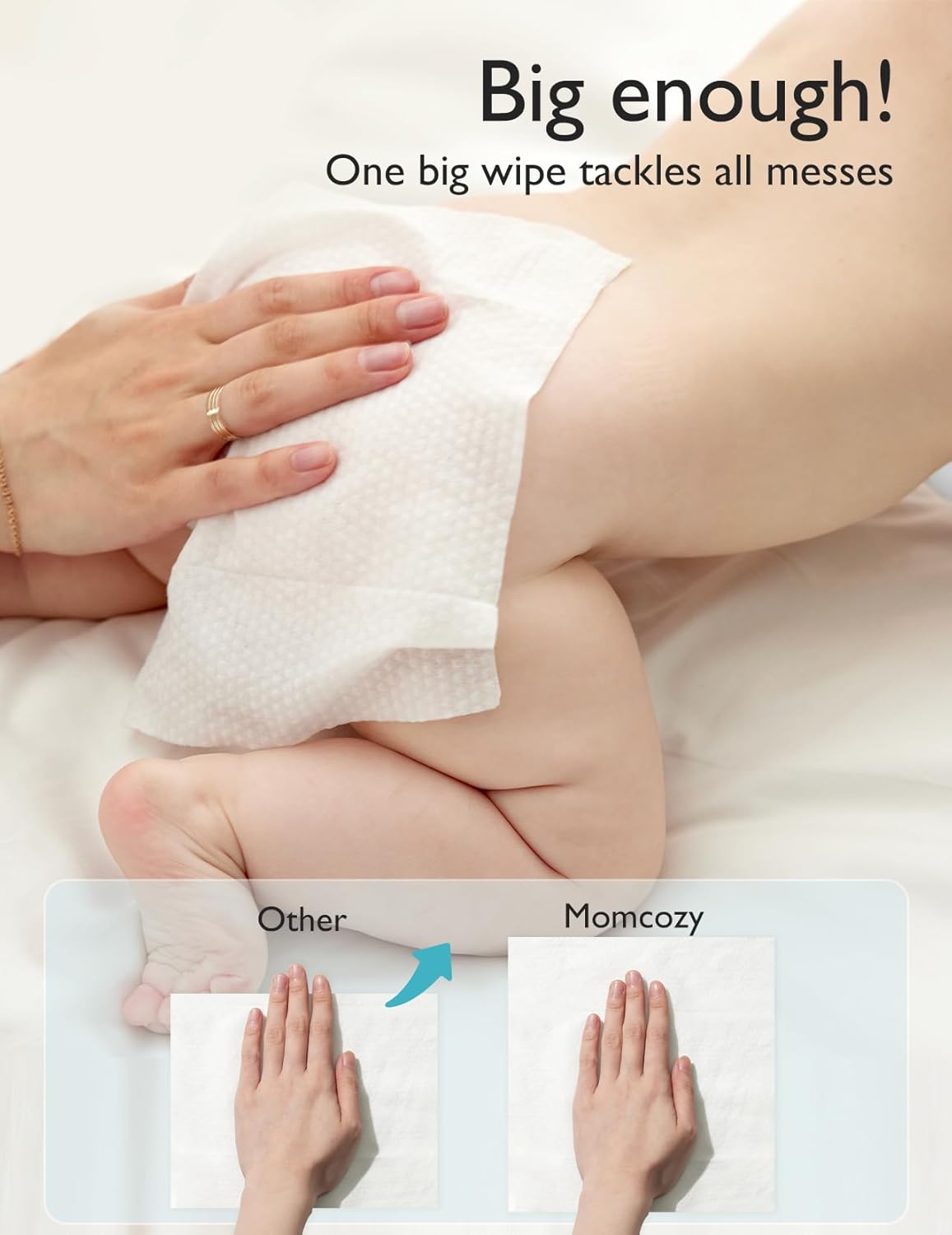 Momcozy Extra Large Baby Wipes 99% Water Based Unscented Hypoallergenic NEW