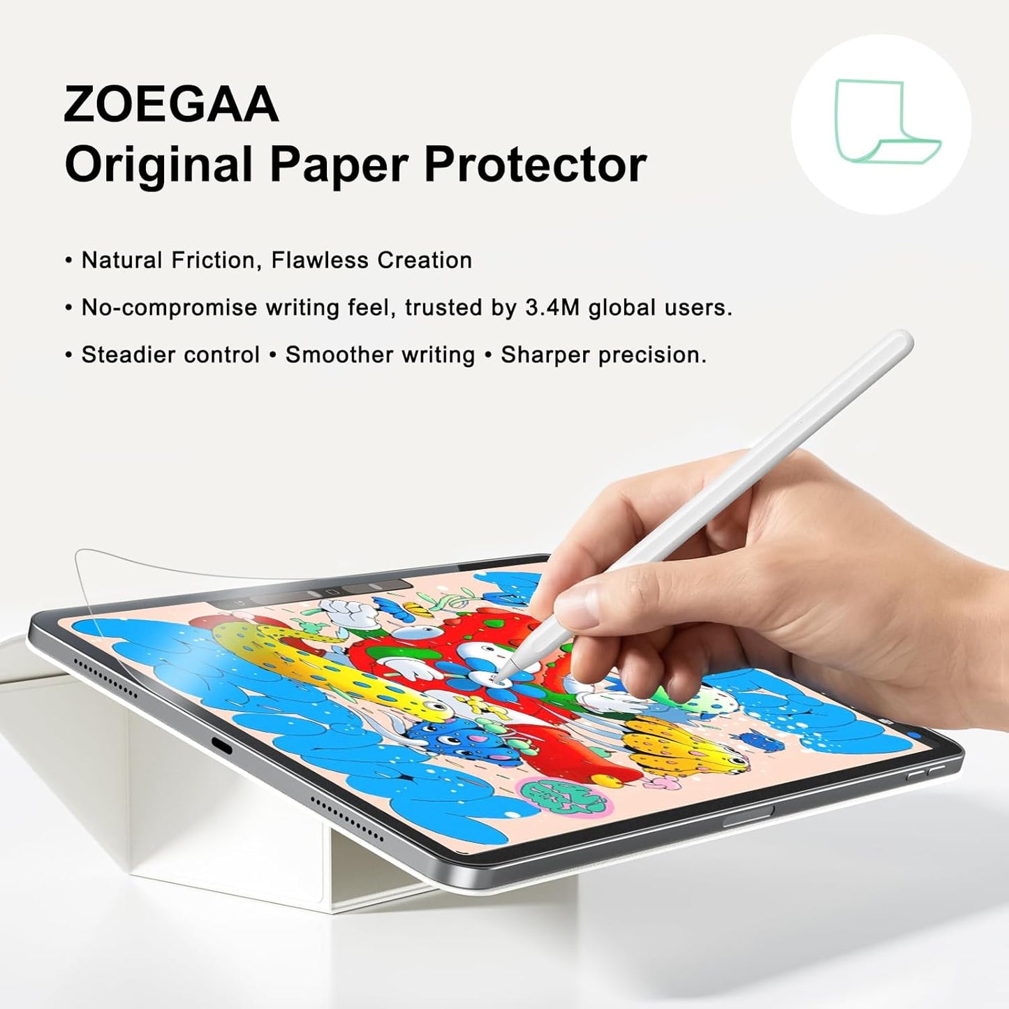 ZOEGAA Paper Screen Protector for New iPad Pro 12.9 Inch (2022 & 2021 NEW