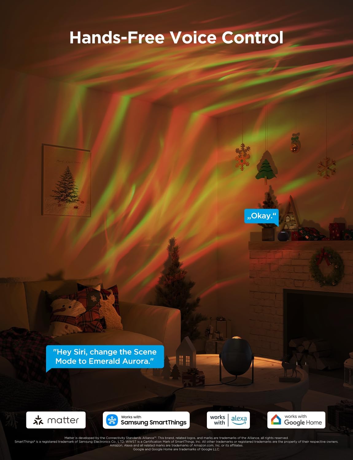 Govee RGBW Aurora Star Light Projector with Multicolor Night Lights for DEMO