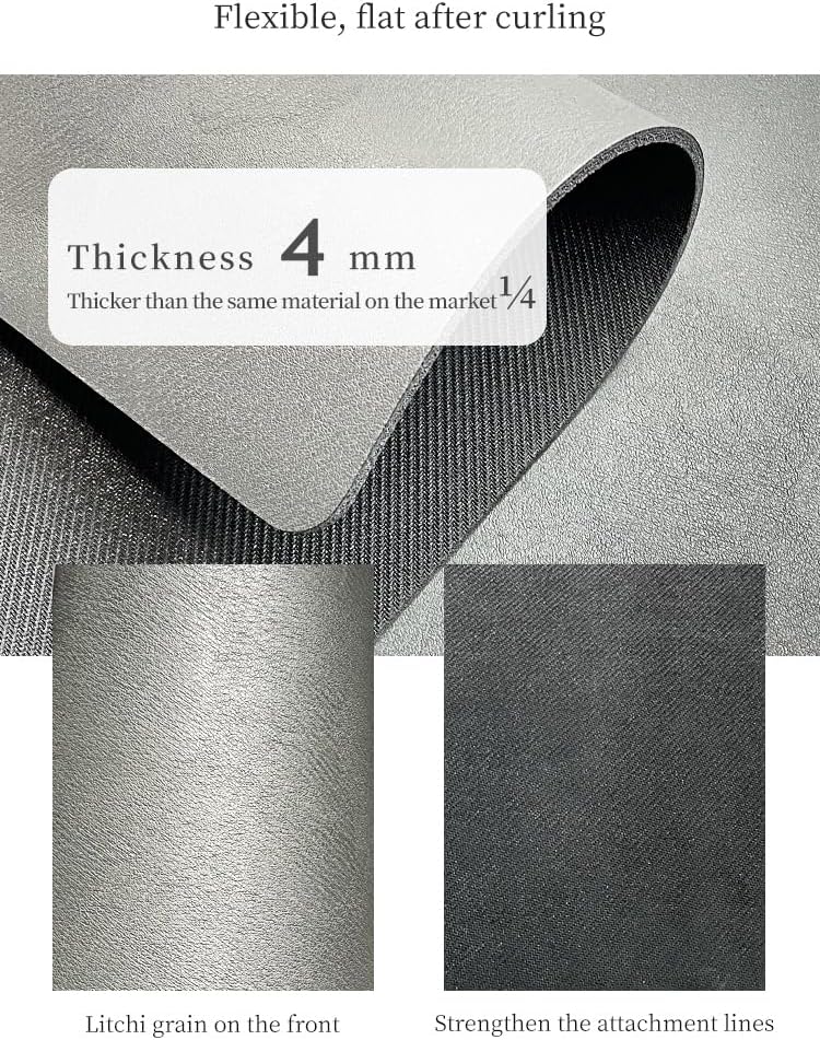 Tawedz Gray Dish Drying Mat Absorbent Polyurethane Foam Non-Slip Rubber NEW