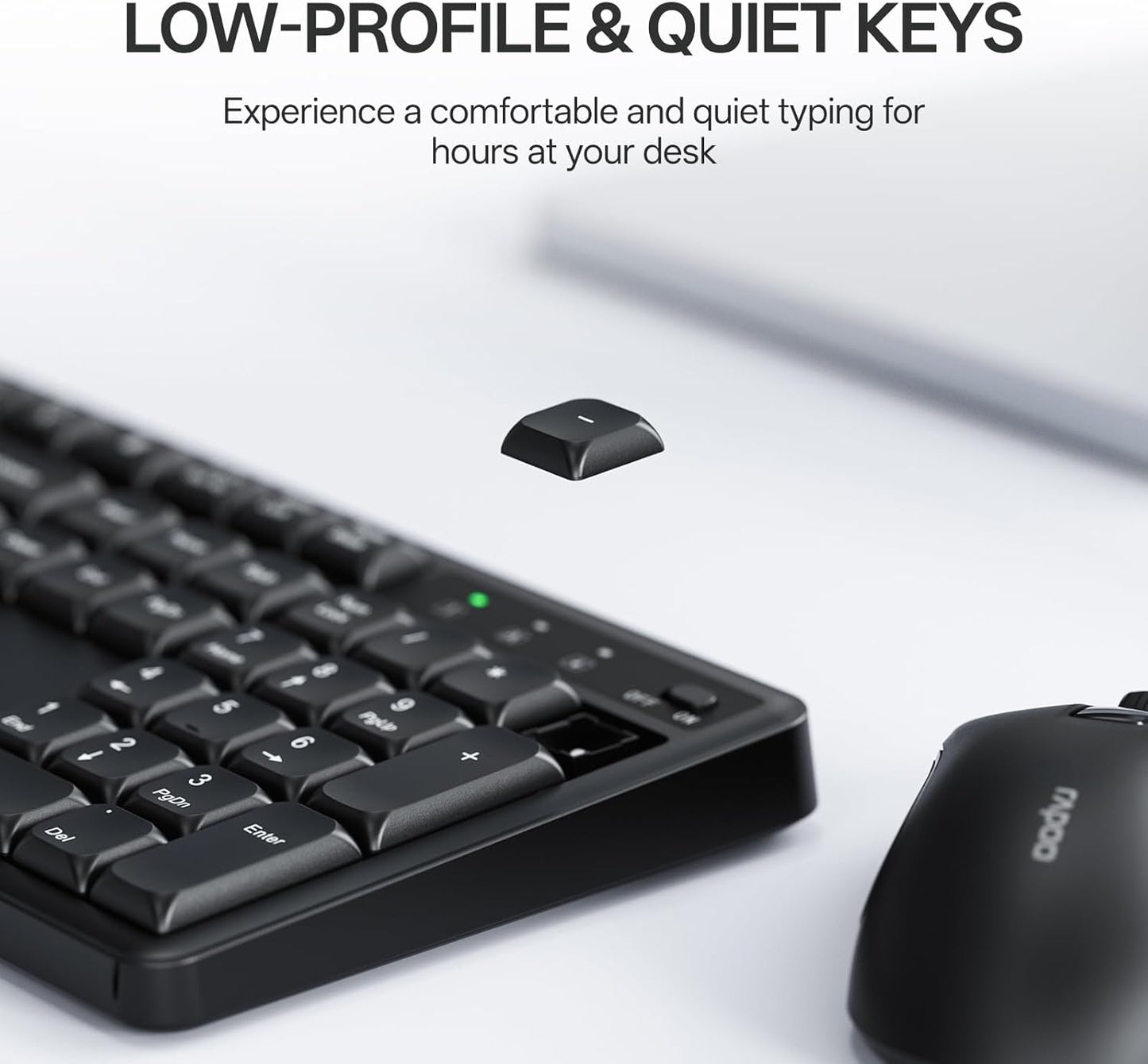 RAPOO Wireless Keyboard and Mouse Combo 2.4GHz USB Receiver DEMO