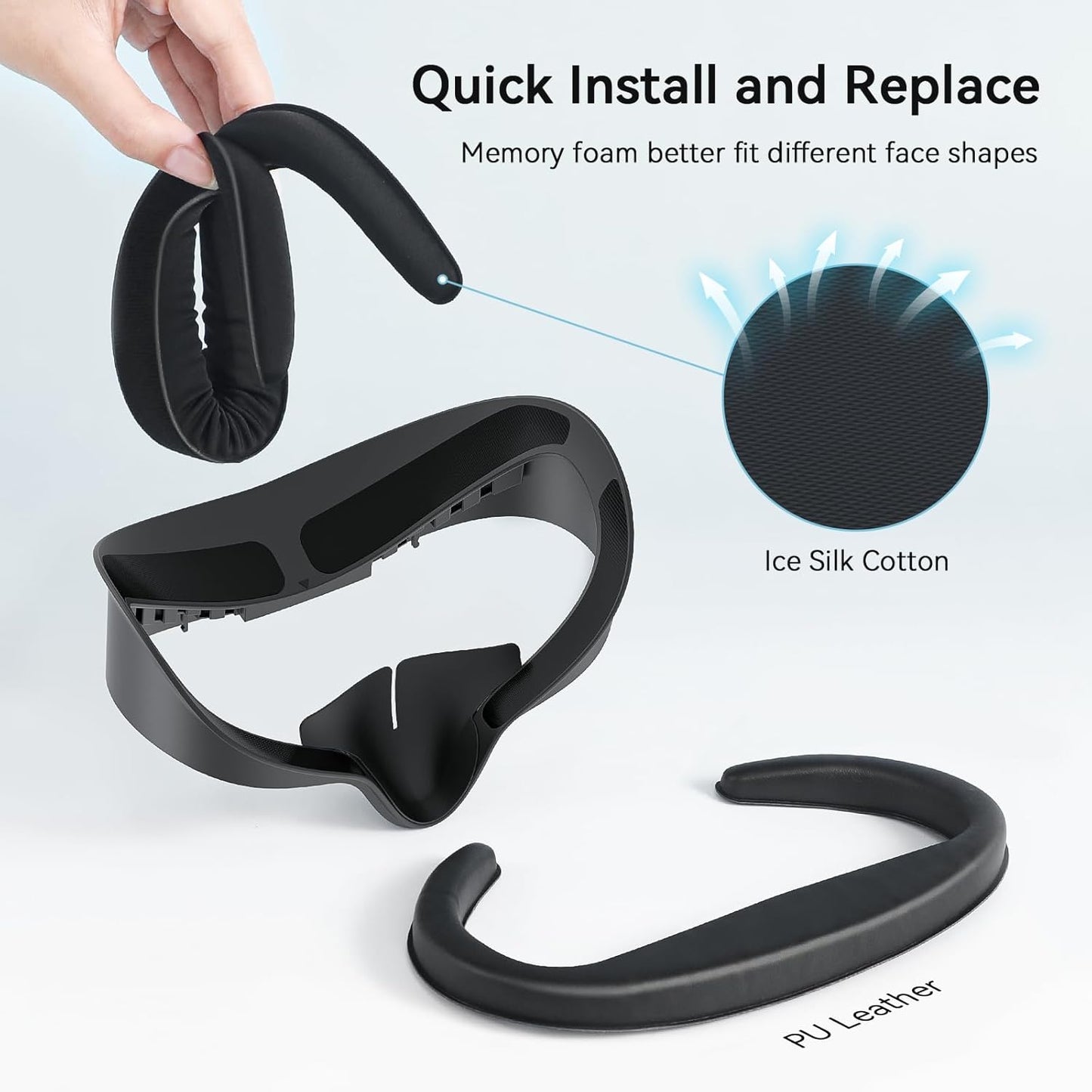 AMVR Facial Interface Face Pad Cover for Meta/Oculus Quest 3S Accessories NEW