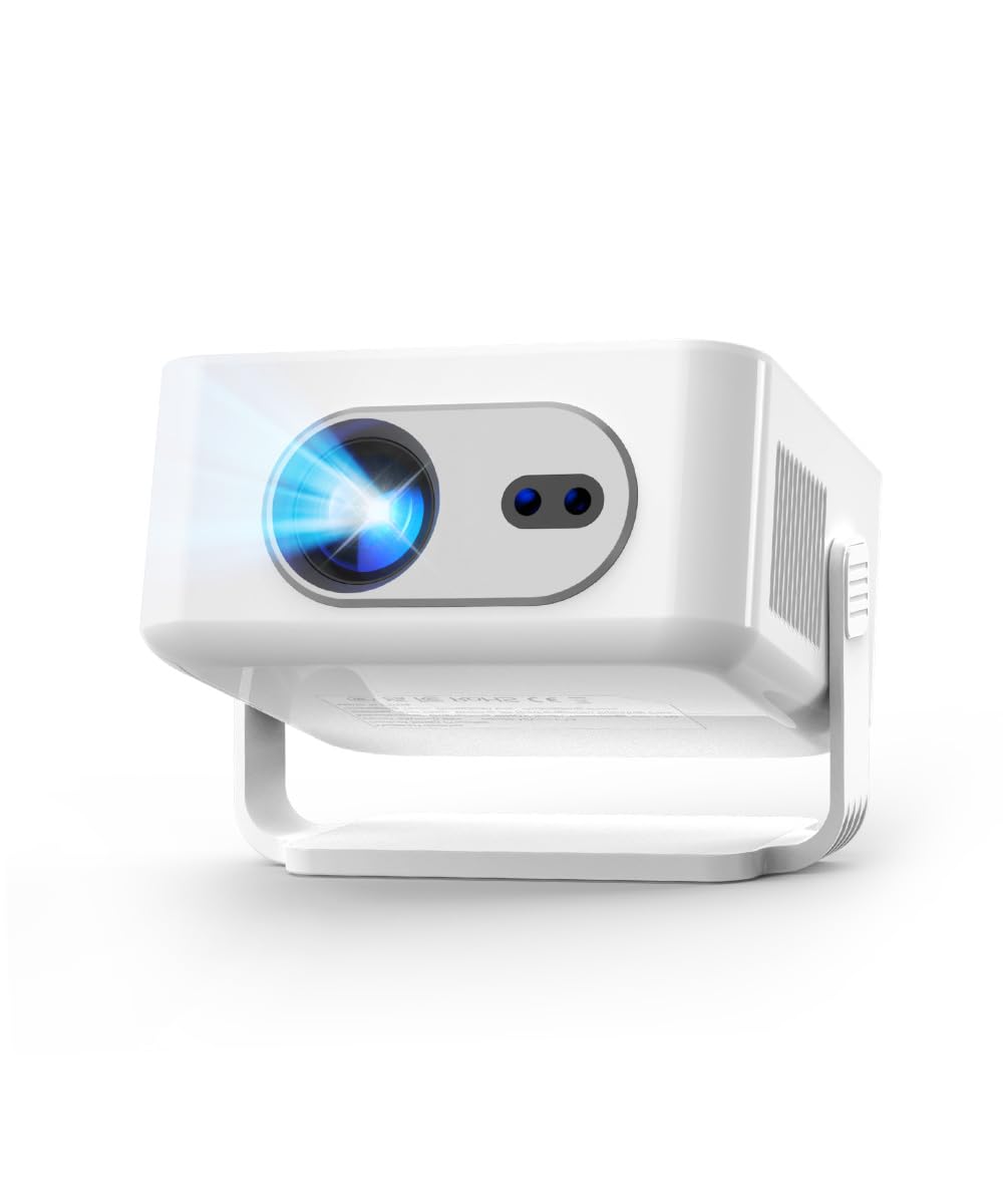 Alwtniet 4K Projectors Portable Projector with WiFi 6, Android 14, and DEMO