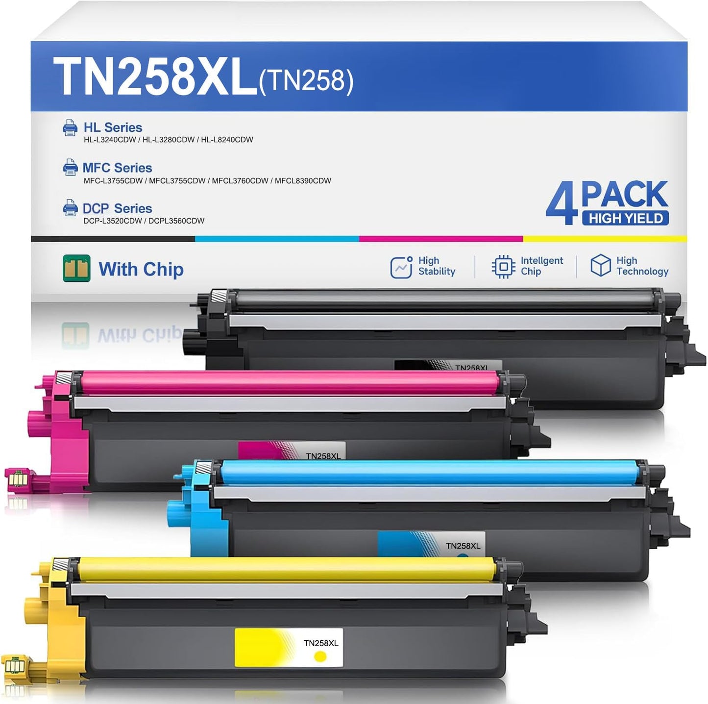 SEAYO Toner Cartridge Set Multi Color Cyan Magenta for Brother HL-L3280CDW NEW