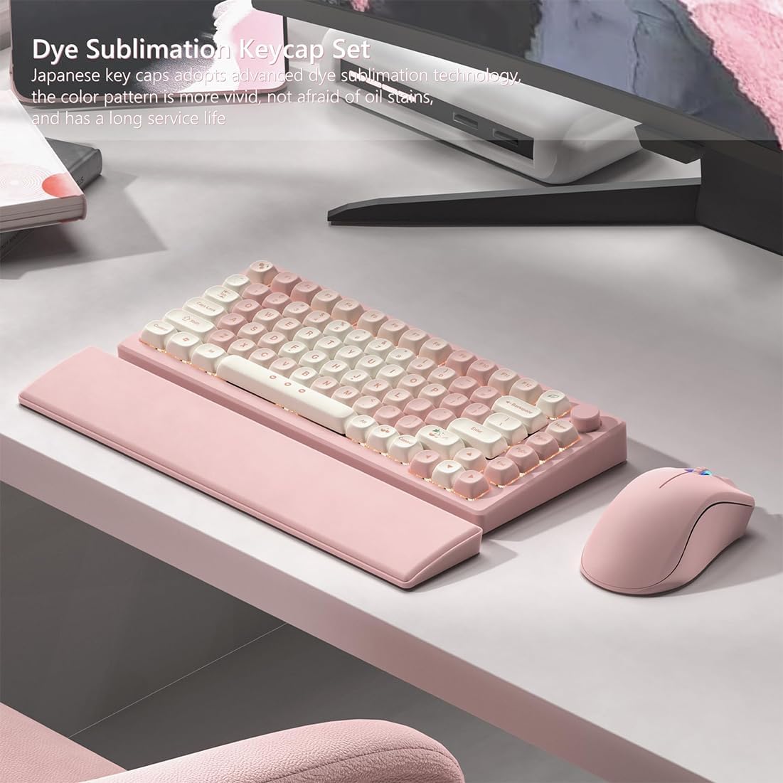 Skidwedy 143-Key PBT Keycaps Set for 60/65/75/100% Mechanical Keyboards, DEMO