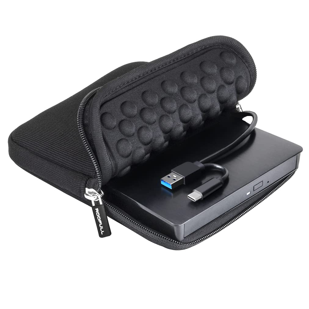ROOFULL USB 3.0 & USB-C External CD DVD +/-RW Drive for Laptop Mac, Black DEMO