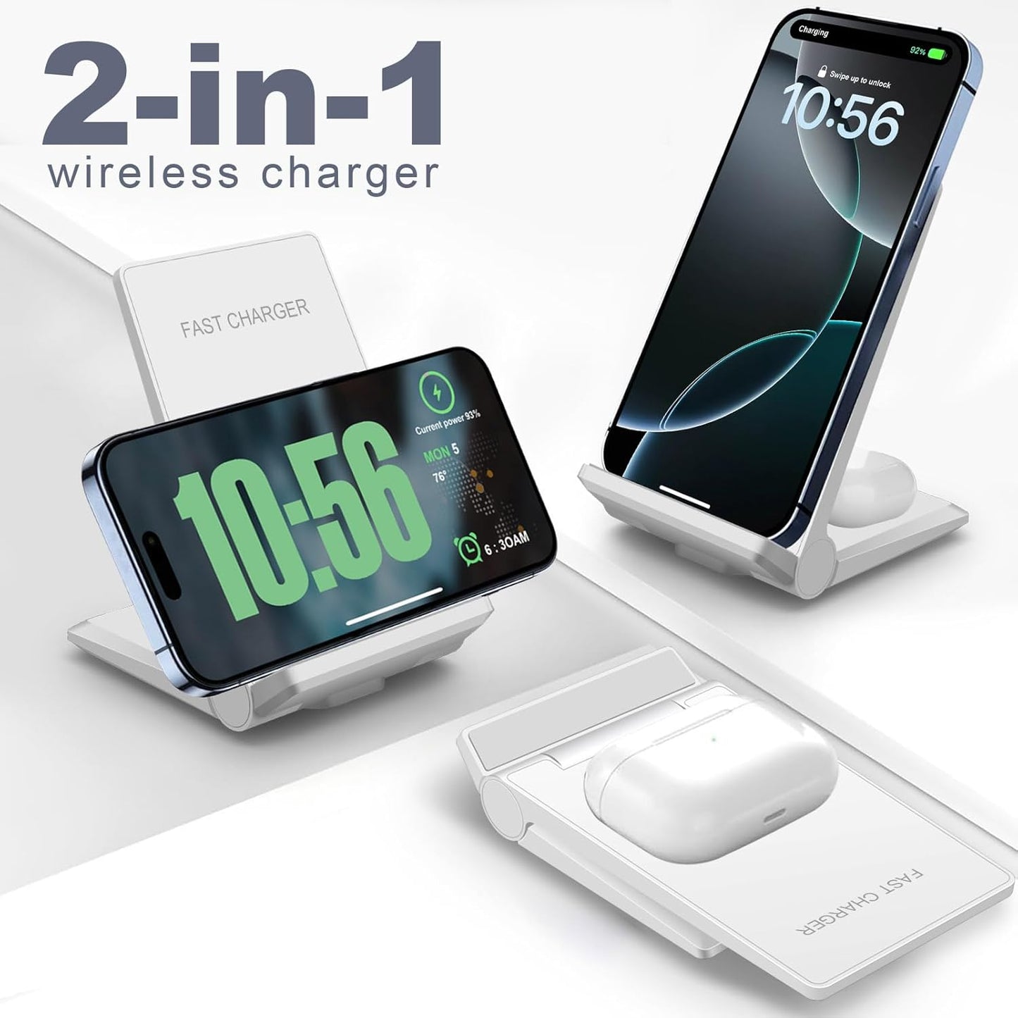 VNBBT Wireless Charging Stand Dock Foldable 20W Fast Charge Induction DEMO