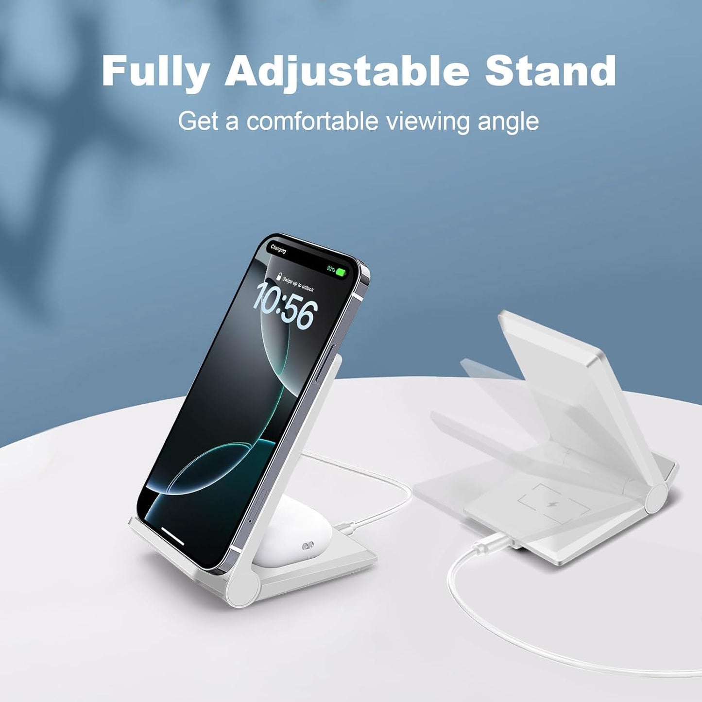 VNBBT Wireless Charging Stand Dock Foldable 20W Fast Charge Induction DEMO