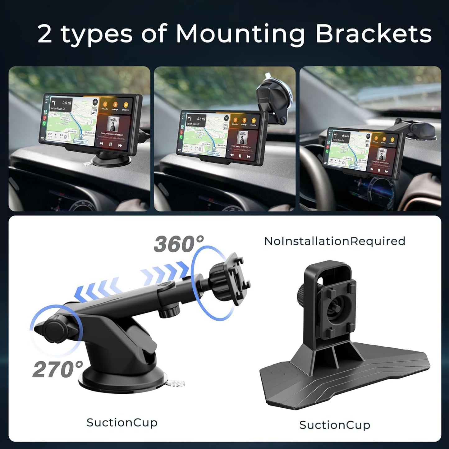 CLZZMZSJ Wireless Carplay Android Auto Touchscreen On-Dash-Monitoring DEMO