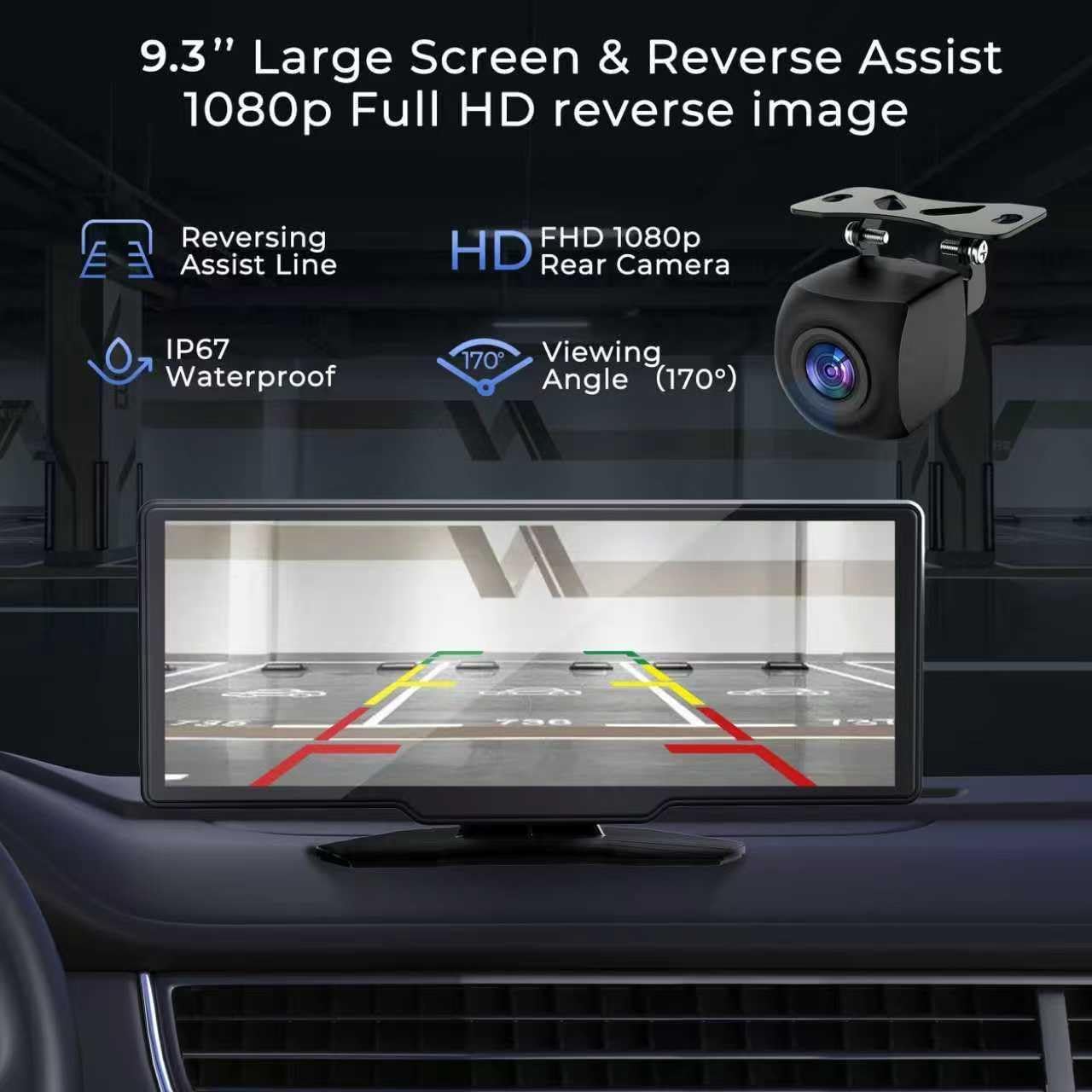 CLZZMZSJ Wireless Carplay Android Auto Touchscreen On-Dash-Monitoring DEMO