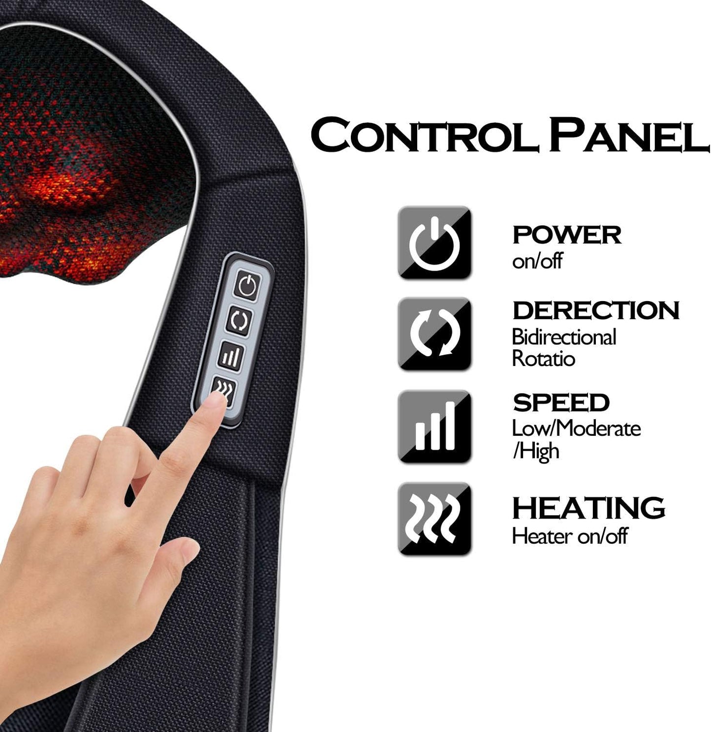 VIKTOR JURGEN Shiatsu Neck and Back Massager with Heat Deep Tissue Kneading DEMO