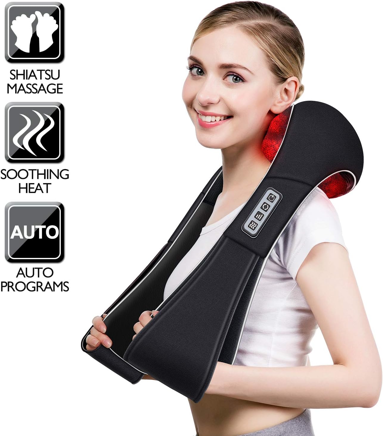 VIKTOR JURGEN Shiatsu Neck and Back Massager with Heat Deep Tissue Kneading DEMO