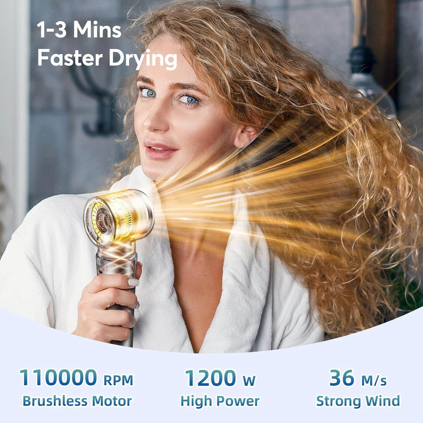Seyicot 5-in-1 High Speed Hot Air Styler Brush 300M Ions Frizz-Free Hair NEW