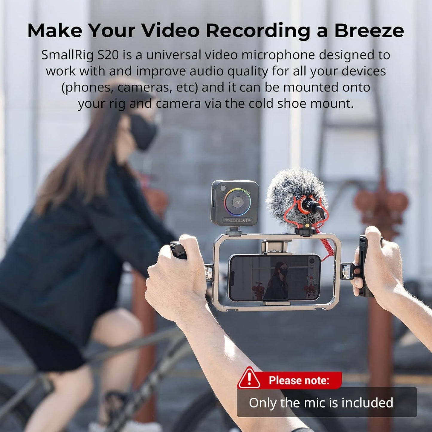 SMALLRIG Compact On-Camera Shotgun Microphone with Shock Mount for DEMO