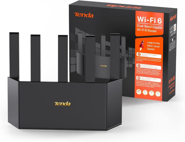 Tenda AX1500 Routers Dual Band Gigabit WiFi 6 Router Up to 1.5 Gbps 4 DEMO