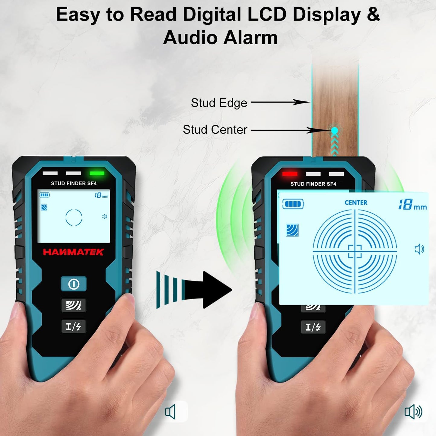 HANMATEK 5-in-1 Multifunction Stud Finder Wall Scanner for Home Improvement NEW