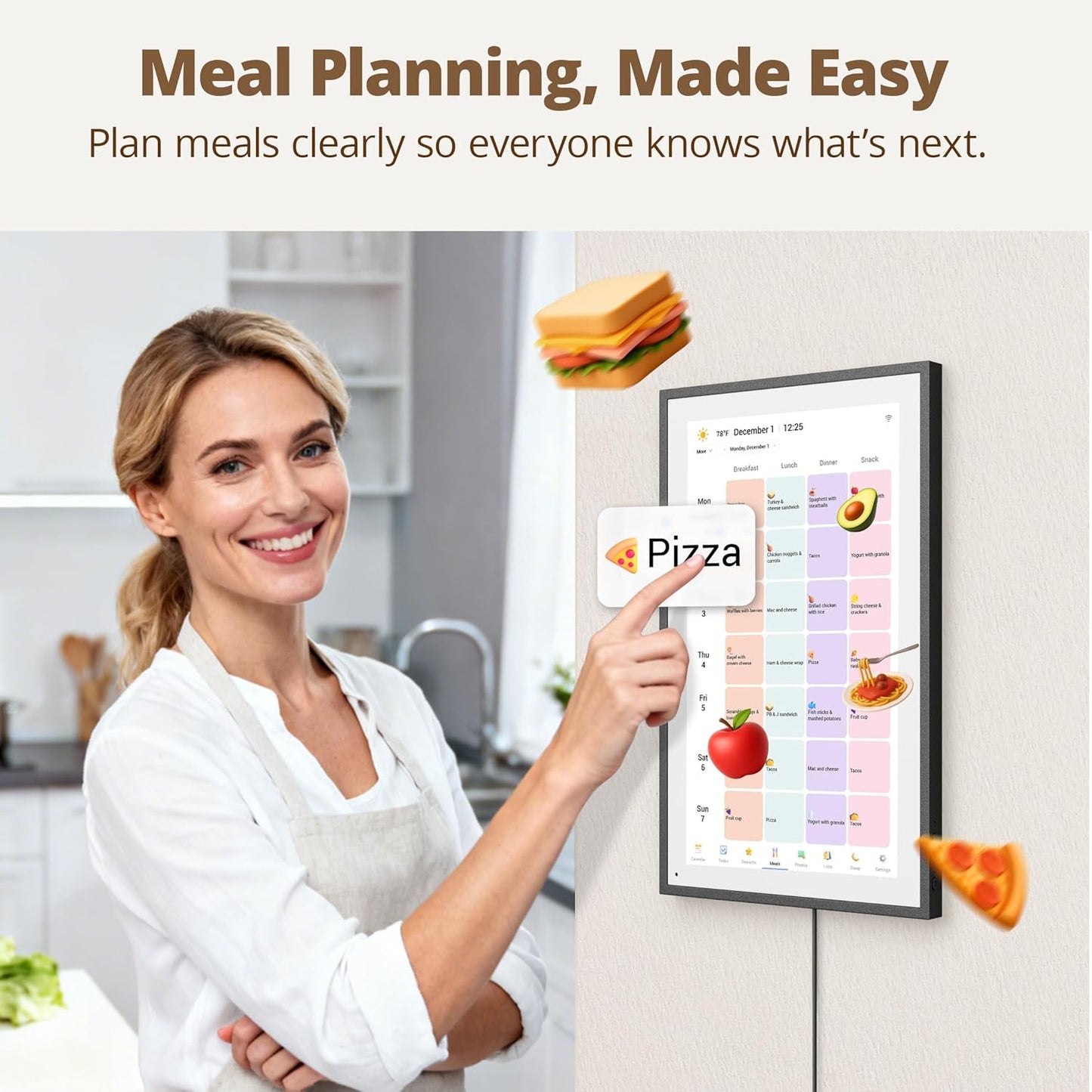 Dragon Touch Wall Calendars 15.6" Digital Calendar for 2026 Full HD DEMO