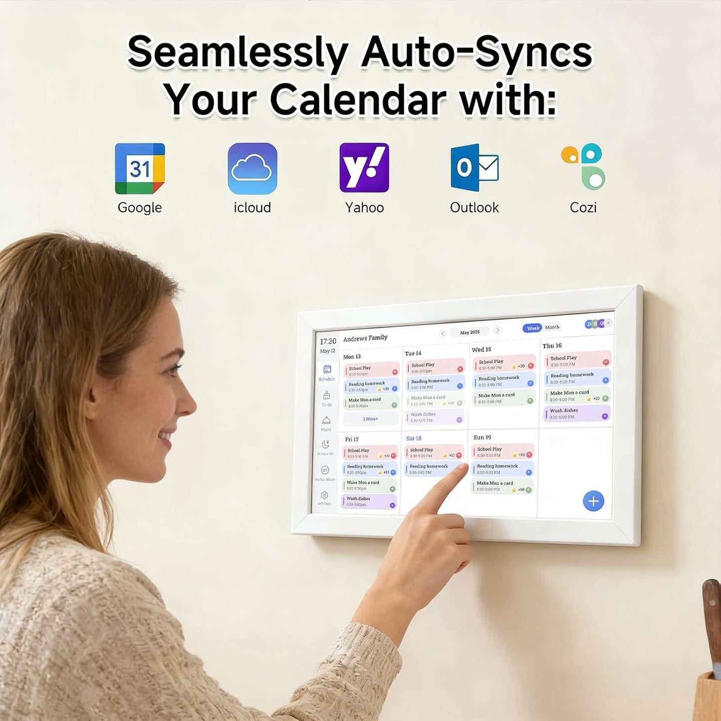 AILRINNI 15.6 Wall Planners Inch Digital Calendar Planner Smart Photo DEMO
