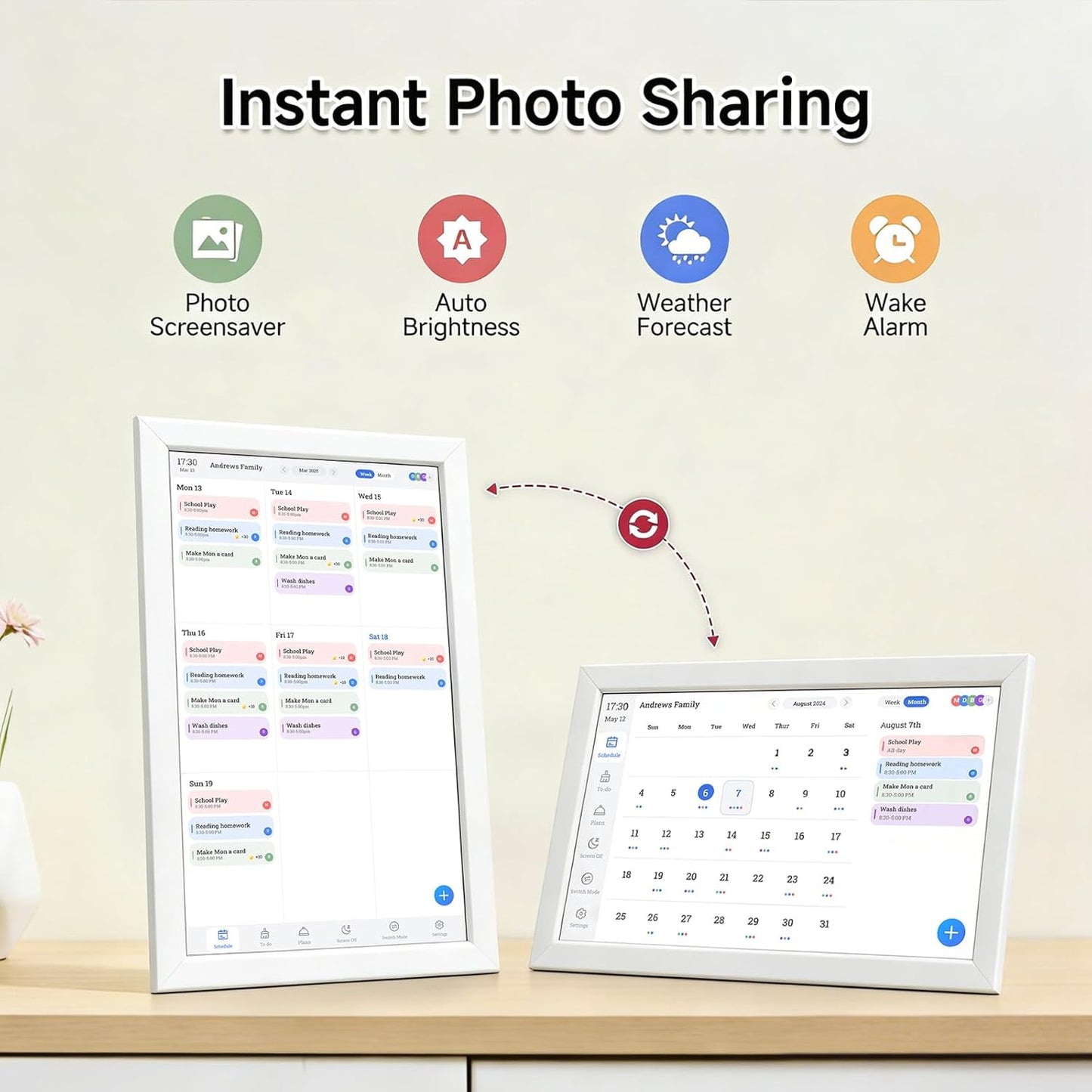 AILRINNI 15.6 Wall Planners Inch Digital Calendar Planner Smart Photo DEMO