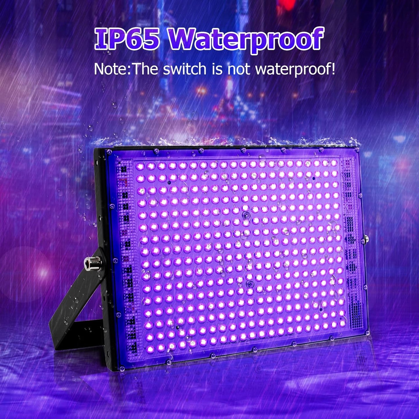 MEEKBOS 300W LED Blacklight UV Black Lights for Glow Party IP65 Waterproof NEW
