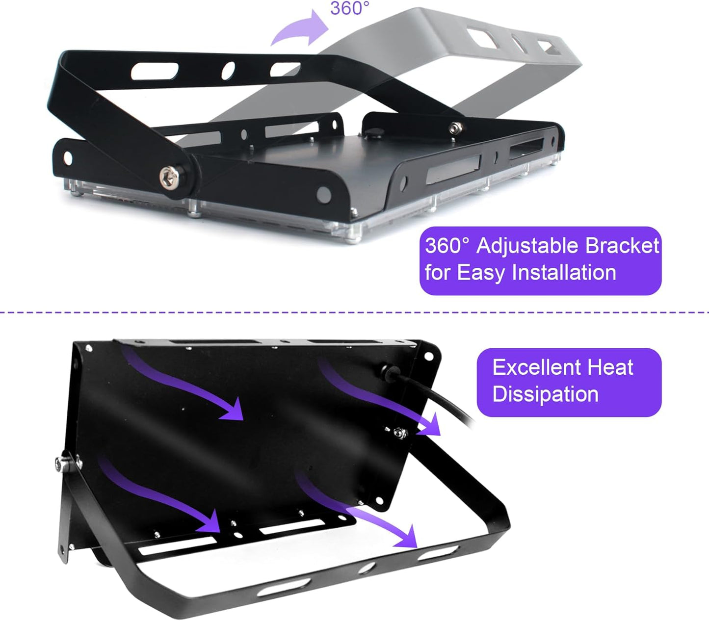 MEEKBOS 300W LED Blacklight UV Black Lights for Glow Party IP65 Waterproof NEW