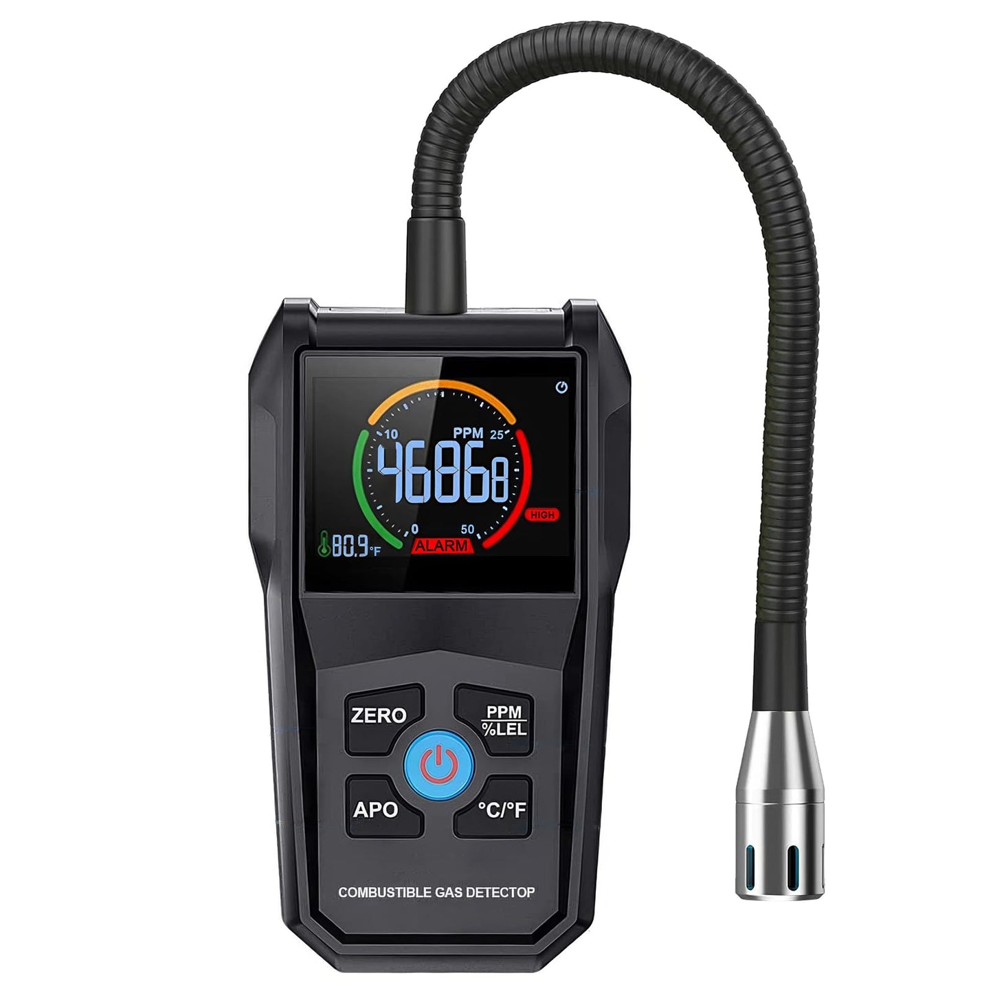 intendvision Natural Gas Leak Detector with 11-inch Probe - Red Safety DEMO