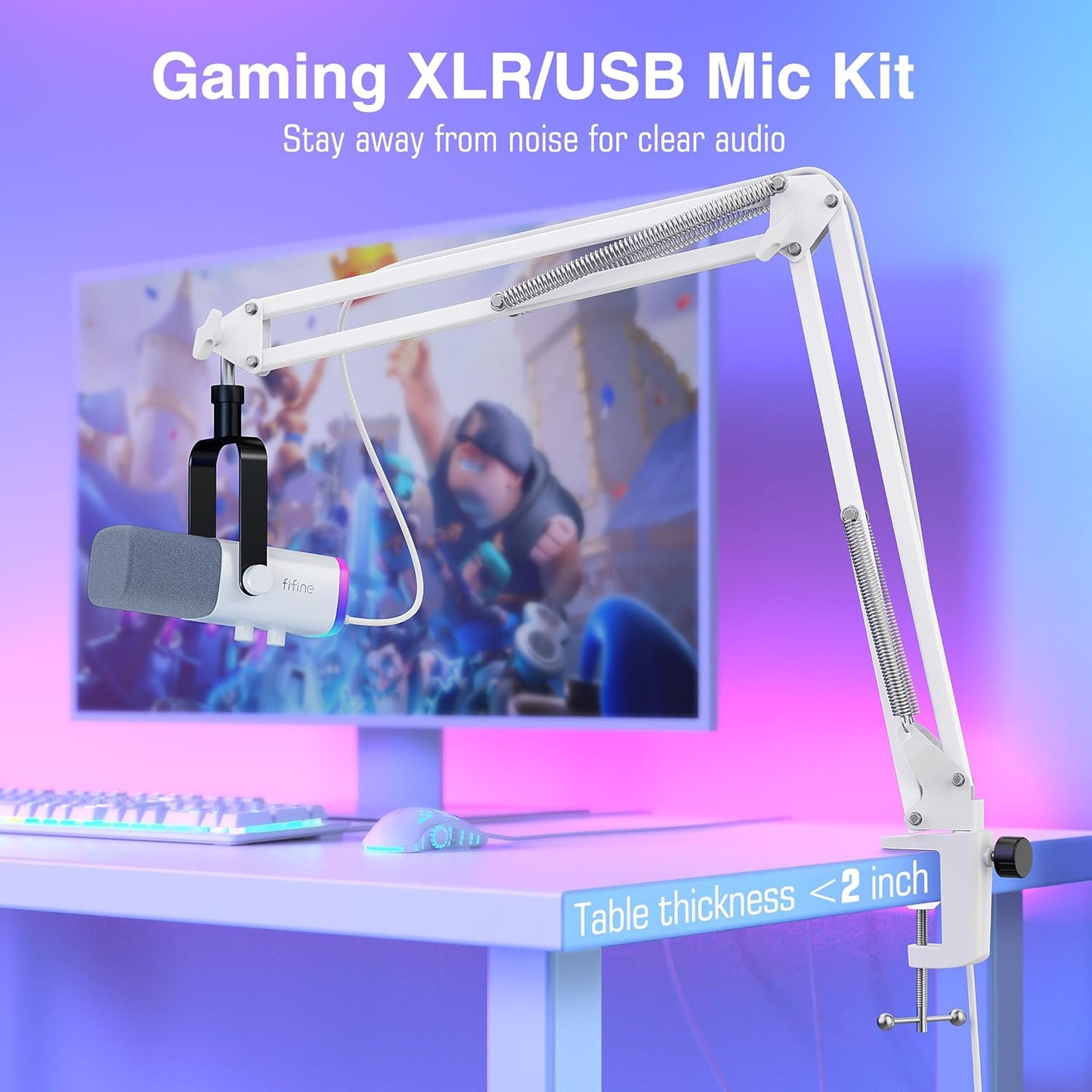 FIFINE Dynamic PC Microphones USB Microphone Kit for Streaming, Podcasting DEMO