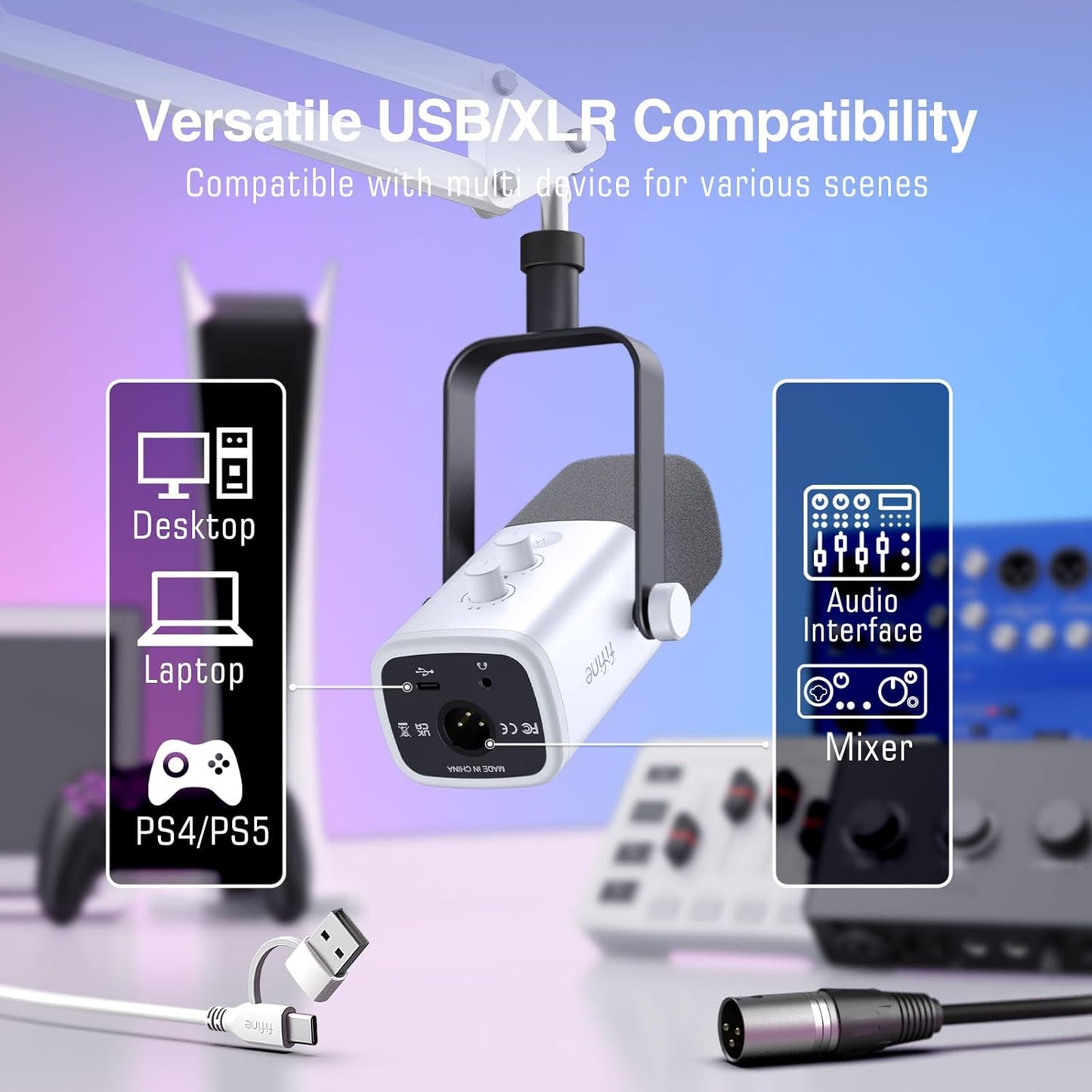FIFINE Dynamic PC Microphones USB Microphone Kit for Streaming, Podcasting DEMO