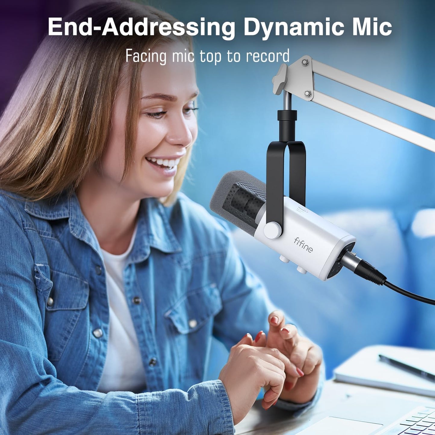 FIFINE Dynamic PC Microphones USB Microphone Kit for Streaming, Podcasting DEMO