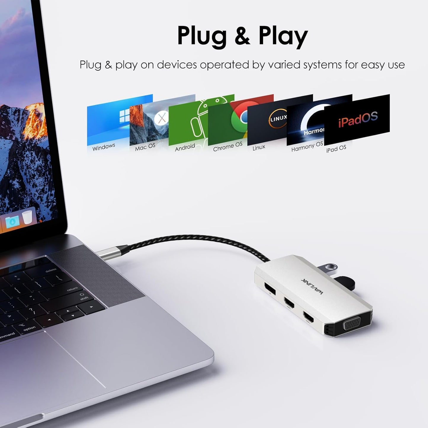 WAVLINK USB-C Quad Display Docking Station 4K Triple Monitor Laptop Dock DEMO