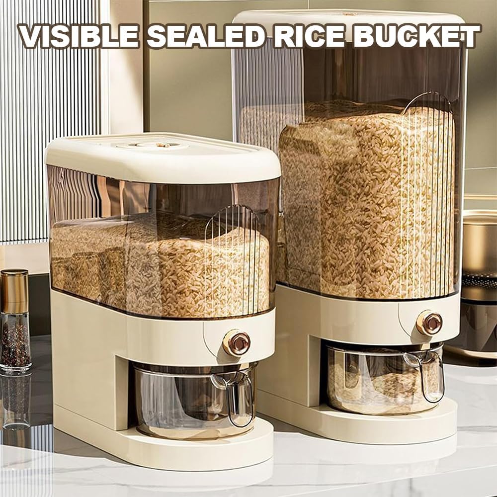 GUDAJIN 5 KG Plastic Cereal Container Storage with Measuring Cylinder and DEMO