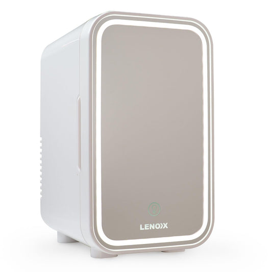 Lenoxx 6L Household Appliances Mini Cosmetic Fridge with Mirror Door and