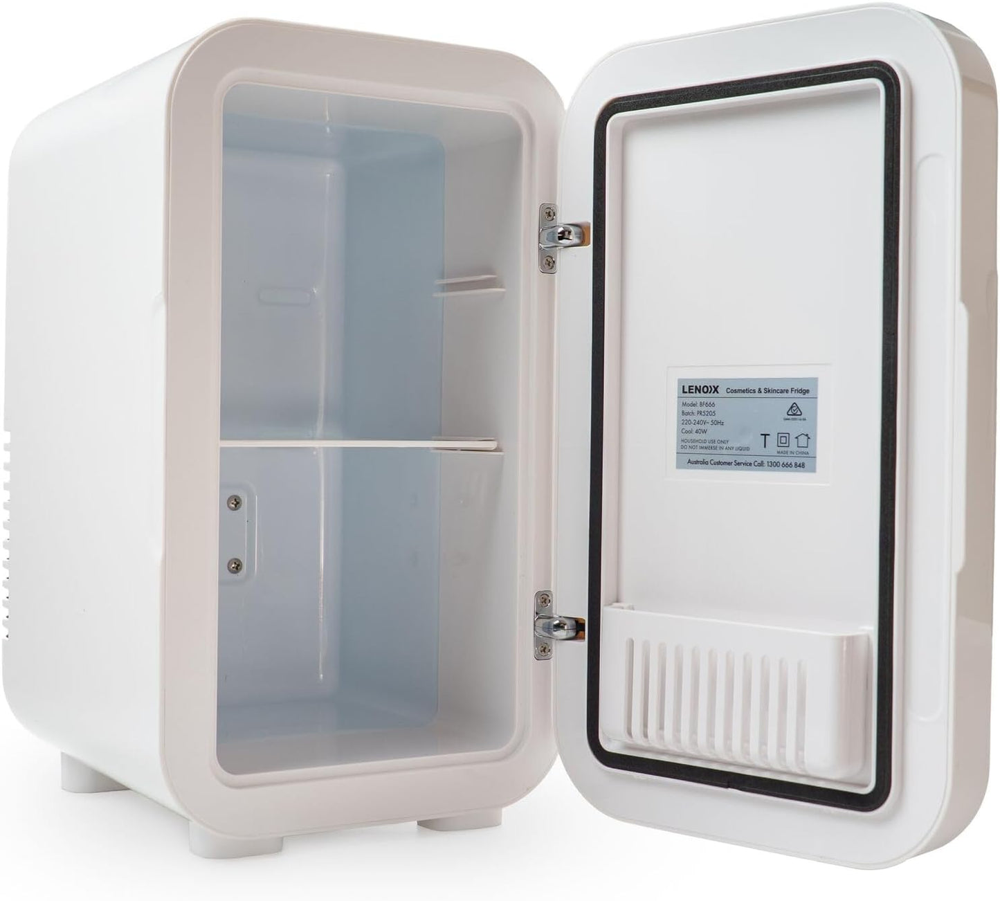 Lenoxx 6L Household Appliances Mini Cosmetic Fridge with Mirror Door and