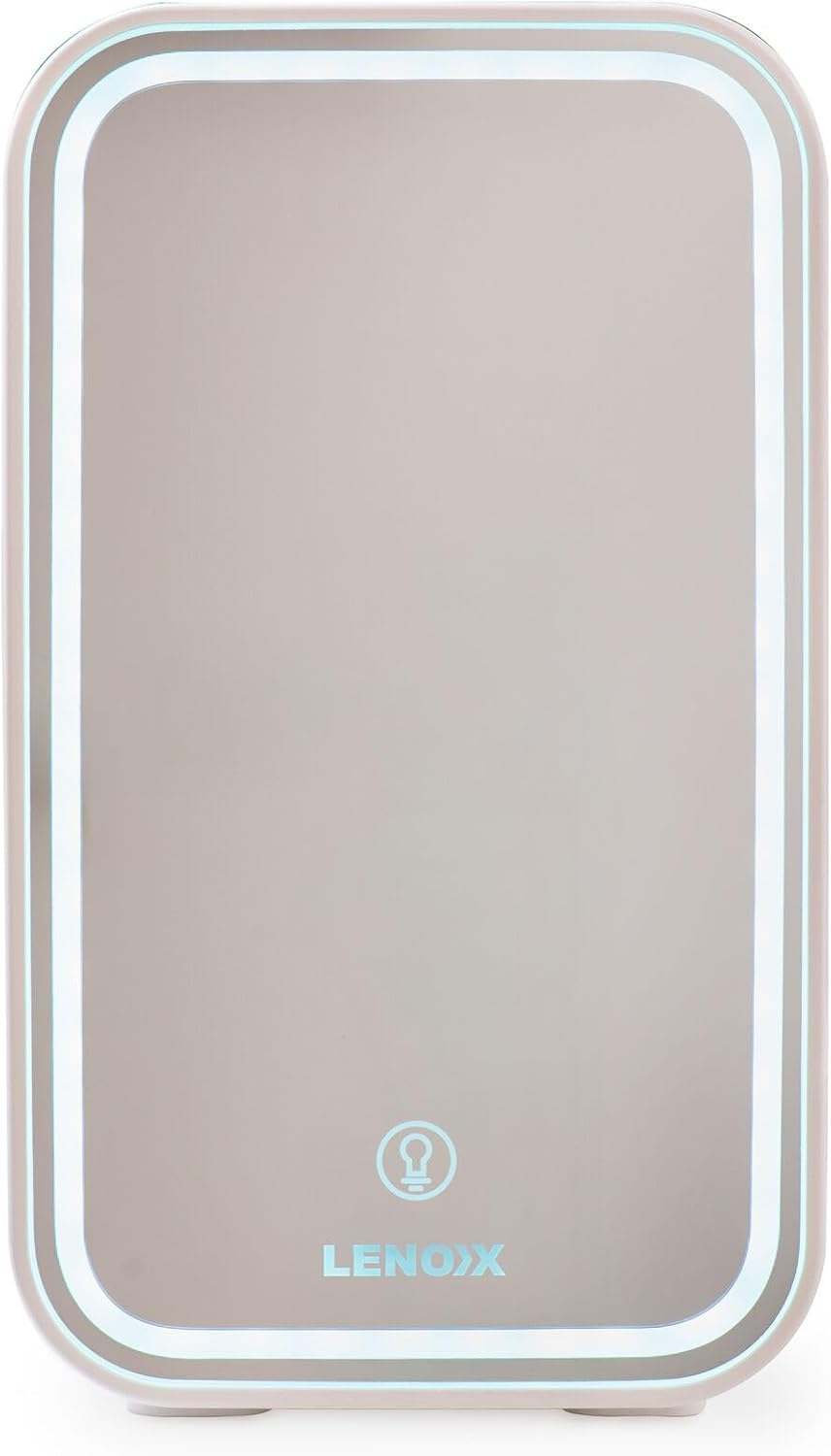 Lenoxx 6L Household Appliances Mini Cosmetic Fridge with Mirror Door and