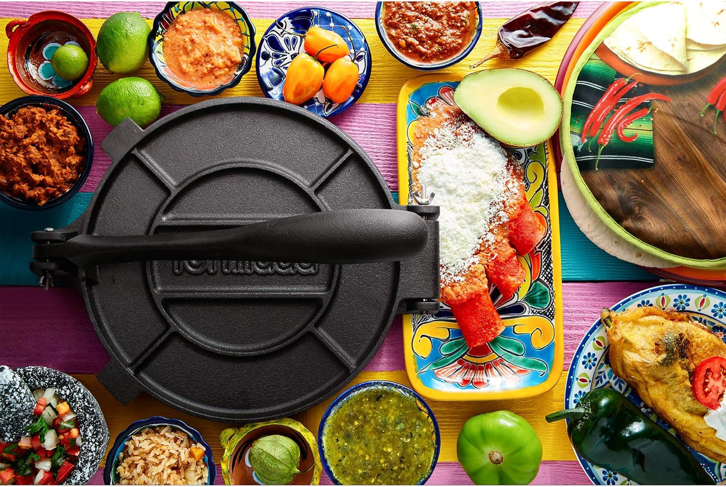 Tortillada Cast Iron Tortilla Press Quesadilla Maker Speciality Appliance NEW