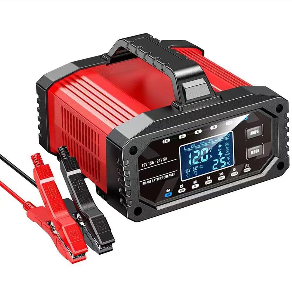 Ukugkittp 15A Smart Battery Charger Maintainer 6-Level Adjustable Current DEMO