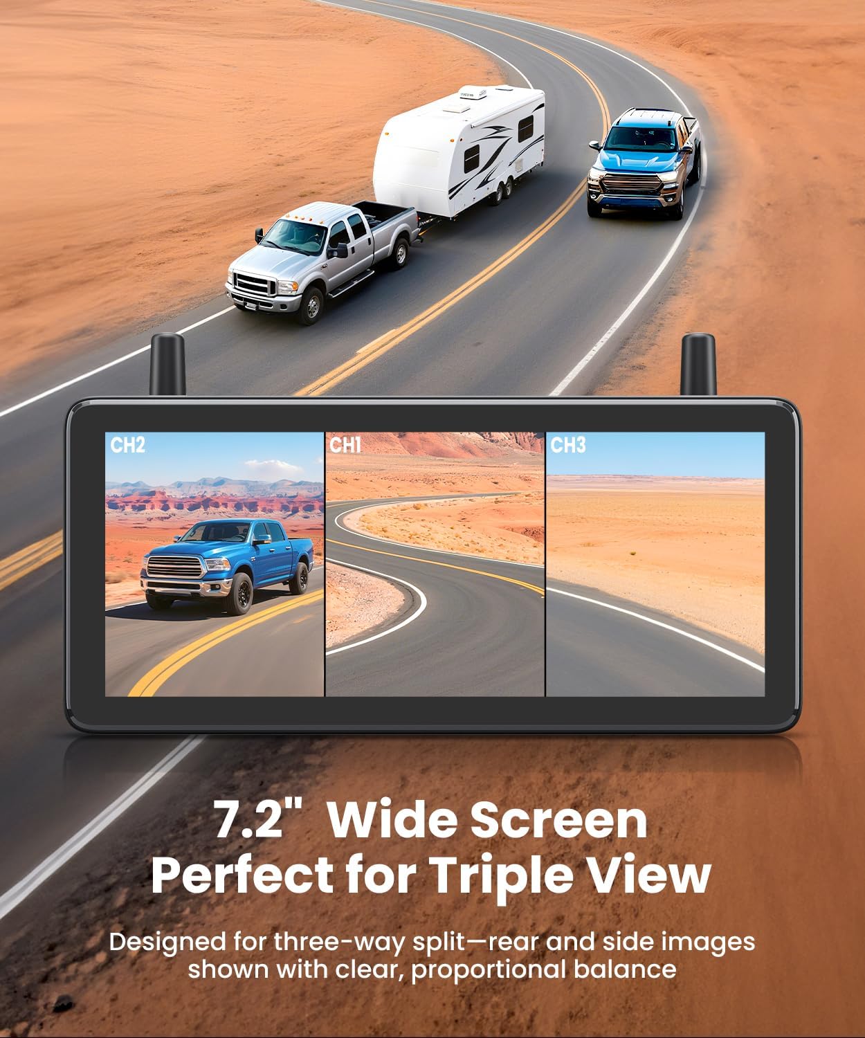 AUTO-VOX Wireless Electronics Backup Camera System with 7.2" HD 1080P DEMO