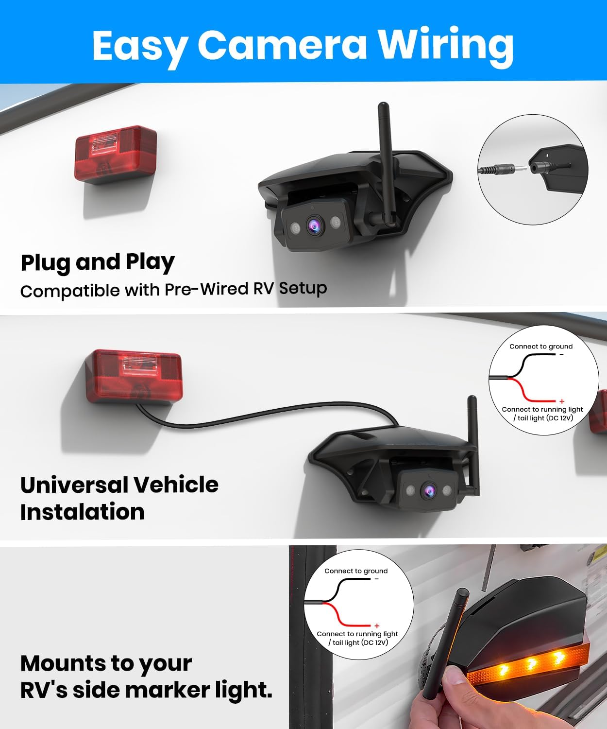 AUTO-VOX Wireless Electronics Backup Camera System with 7.2" HD 1080P DEMO