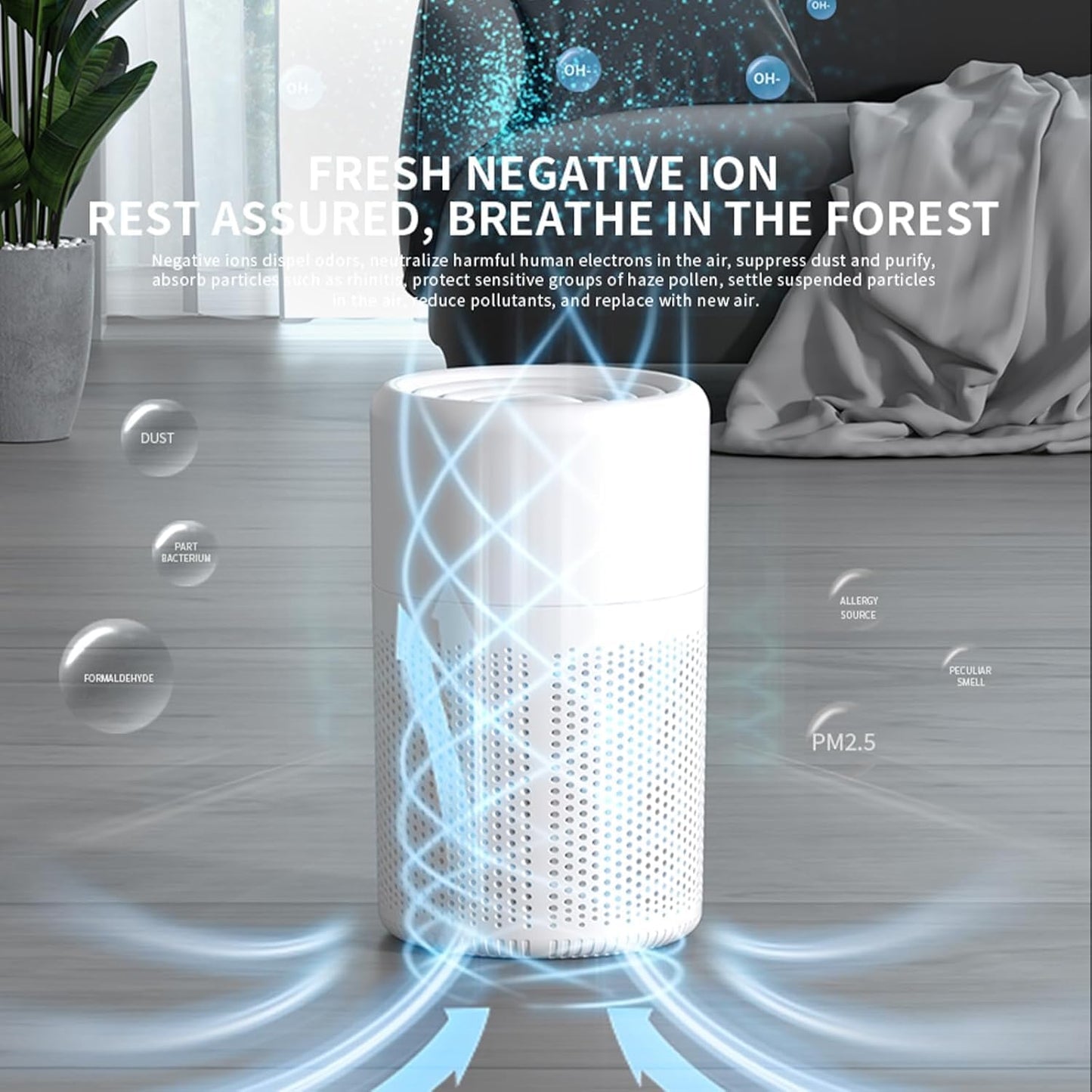 Ventika Portable Air Purifiers Air Purifier with H13 HEPA Filter for DEMO