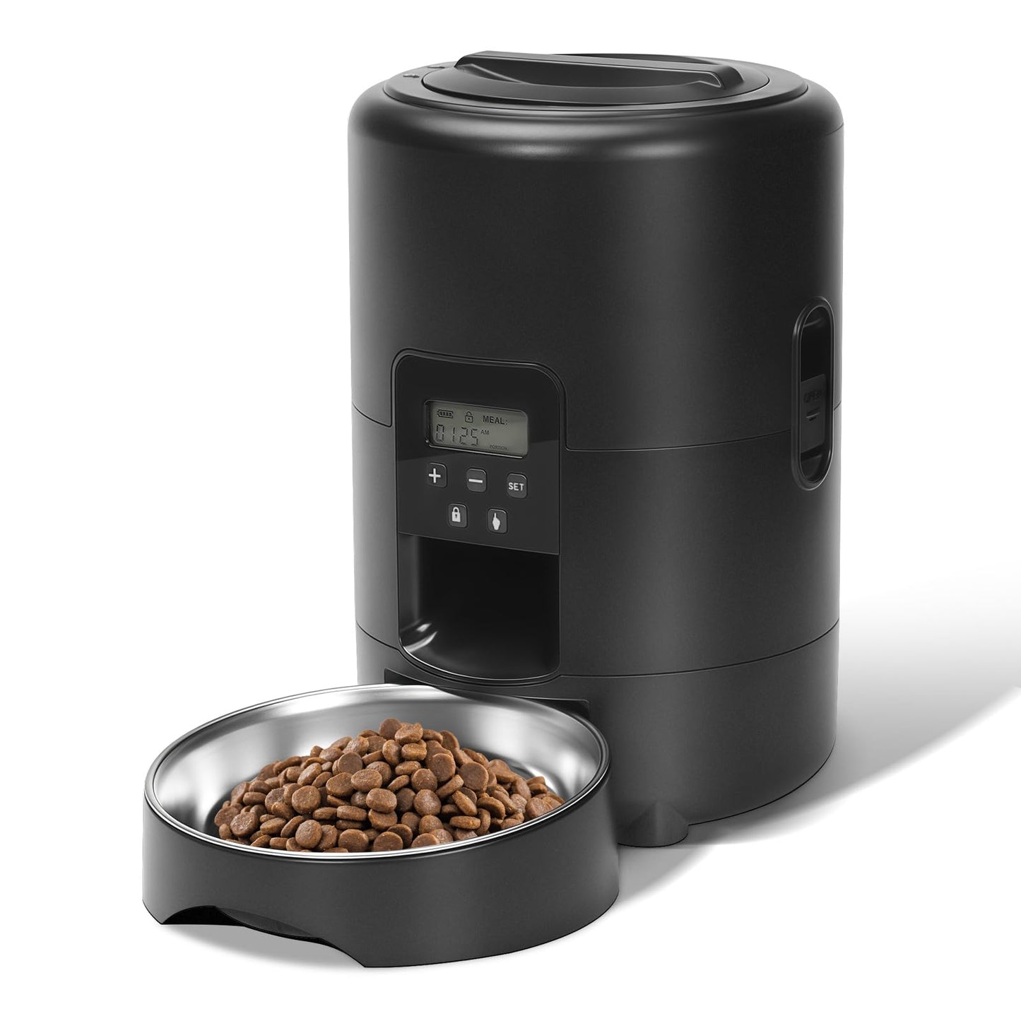 BFLICROY Automatic 2L Pet Feeder, Timed Dog Cat Food Dispenser, Black NEW