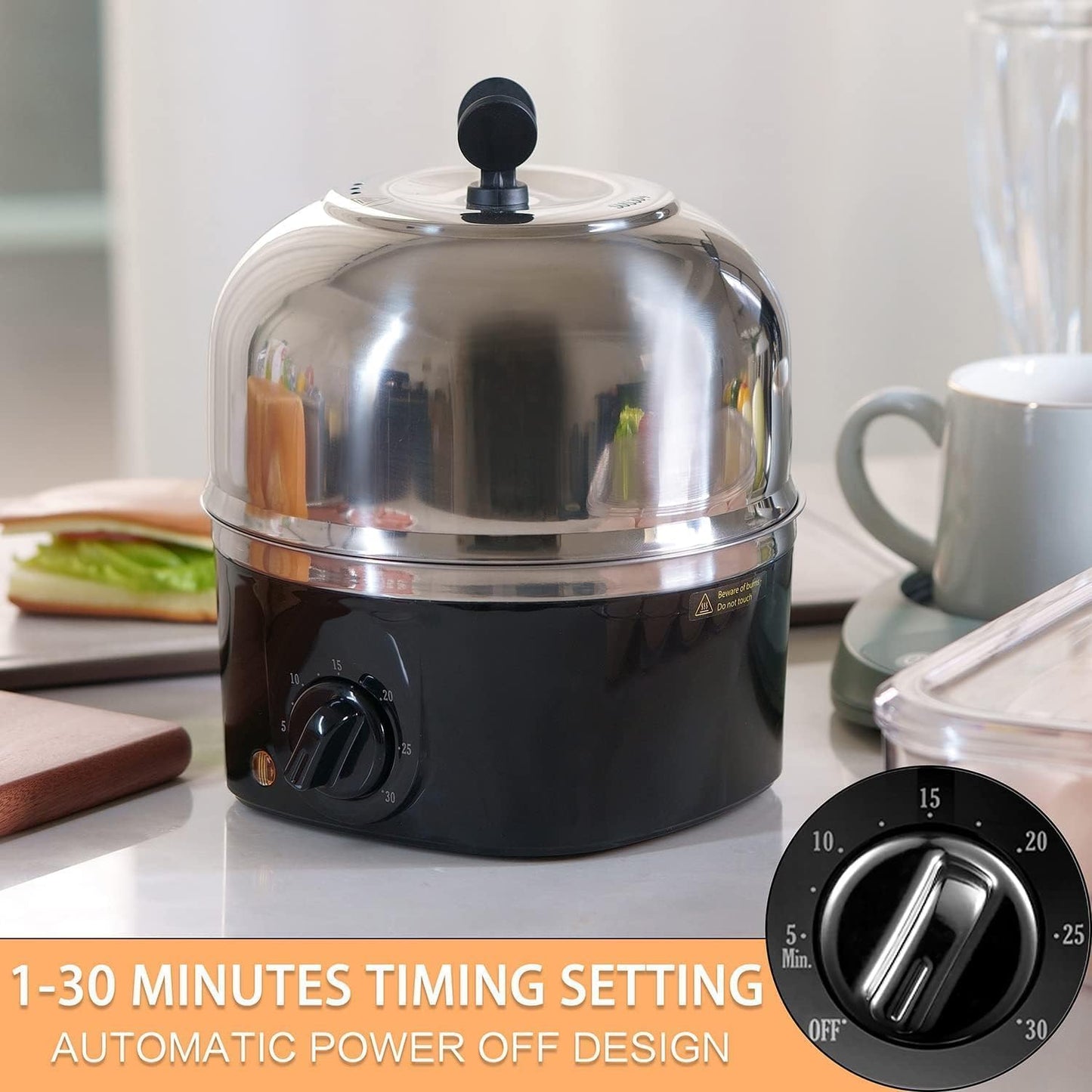 QualityLife Rapid Speciality Appliances Electric Egg Cooker, 9-Egg NEW