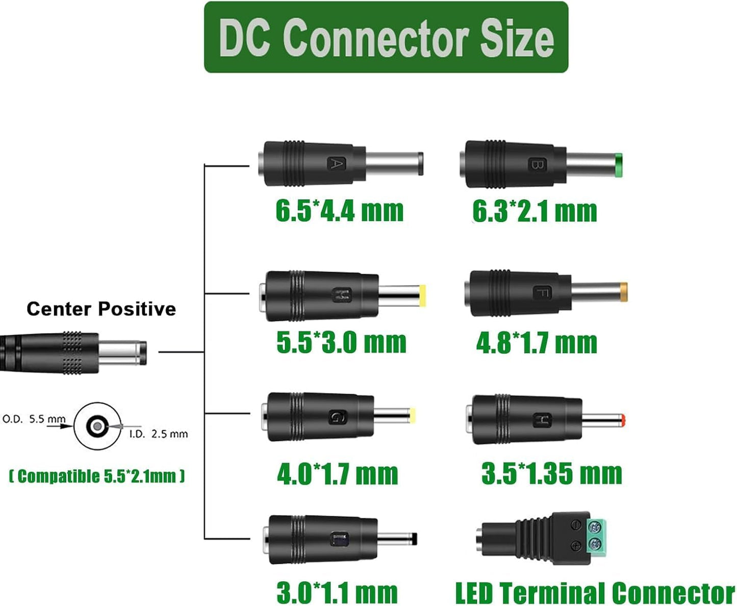 AORSI 24V AC Adapters 2.5A AC Power Adapter Transformer 100-240V 50-60Hz DEMO