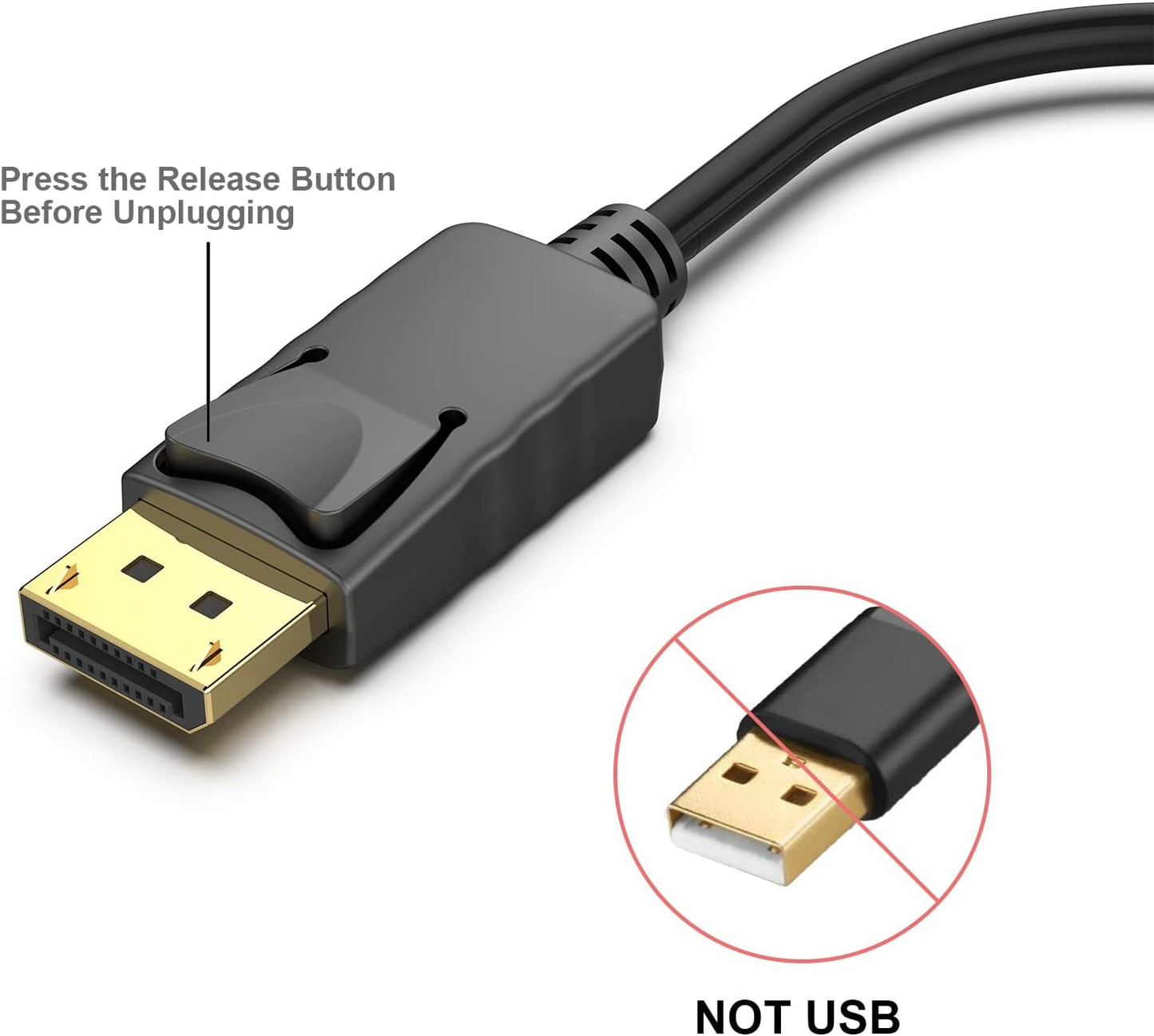 BENFEI 4K Adapters DisplayPort to HDMI Adapter - Gold-Plated DP Converter DEMO