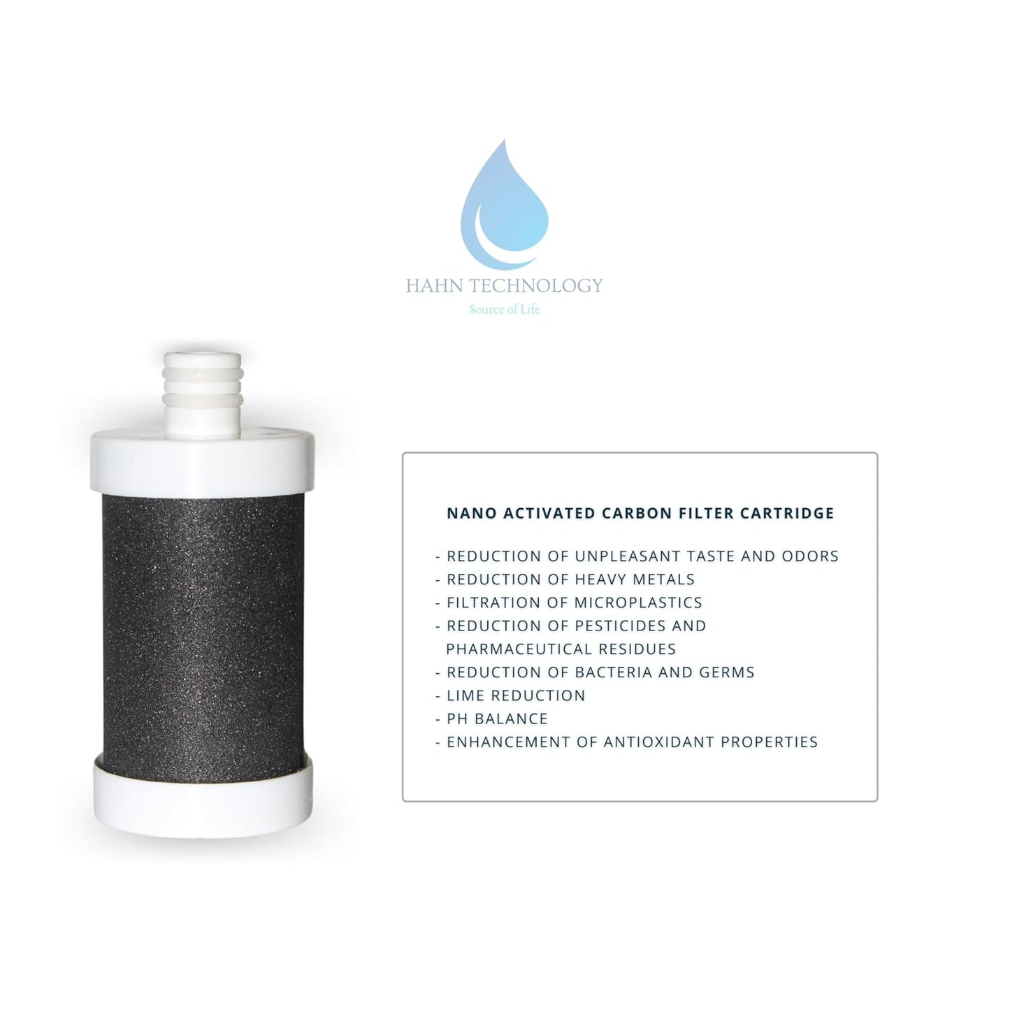HAHN Technology Activated Carbon Replacement Filter Cartridge with Ceramic NEW