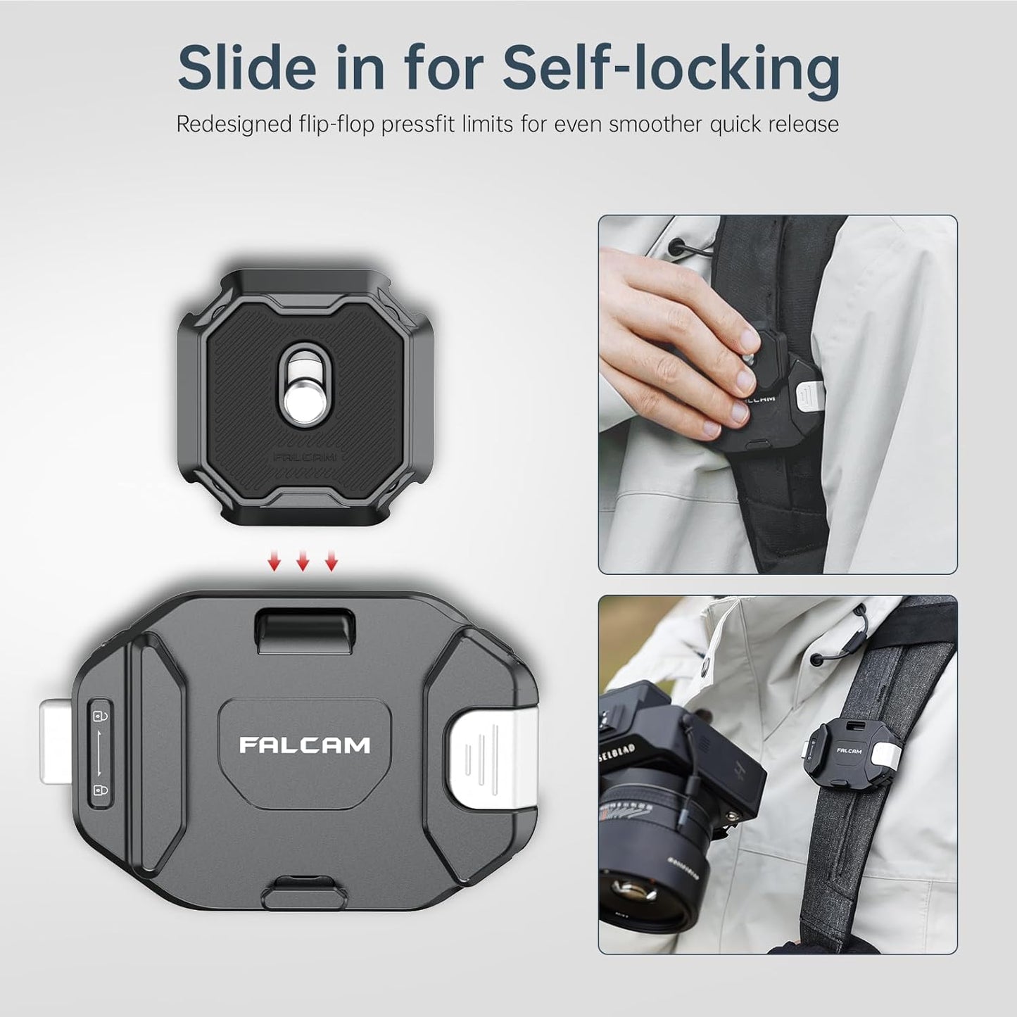 ULANZI Camera Backpack Clip Quick Release Kit V2 QR Plate Tripod Mount NEW