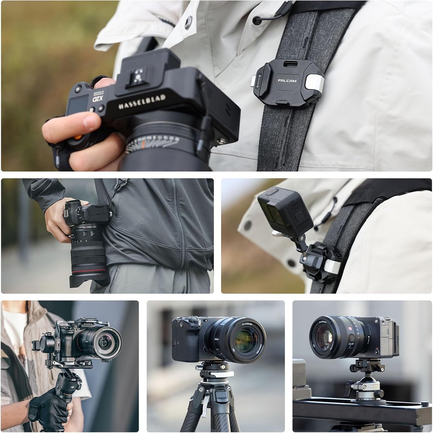 ULANZI Camera Backpack Clip Quick Release Kit V2 QR Plate Tripod Mount NEW