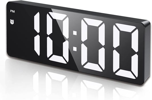 AMIR Digital Alarm Clock LED Electronic Bedside Full Black 1.78 cm x 16 DEMO
