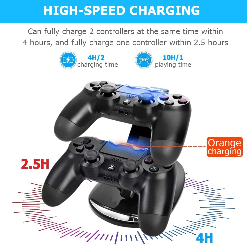 Megadream Dual Accessories USB Charging Dock Station for Sony Dualshock 4 DEMO